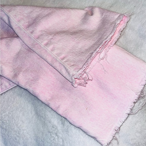 LEVIS 501 Scraped Pale Mauve Pink Jeans sz 27 - Picture 13 of 14